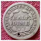 1853 Arrows at Date Liberty Seated Half Dime