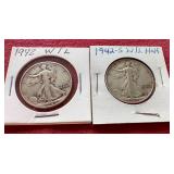 (2) Walking Liberty Half Dollars
