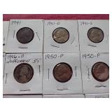(20) 1940s & 50s Nickels