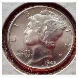 Uncirculated 1945-D Mercury Dime