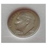 (2) Slabbed Dimes - (1) Proof & (1) Uncirculated