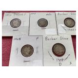 (5) Barber Dimes