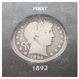 (2) Barber Half Dollars in Case