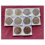 (10) Eisenhower Dollars