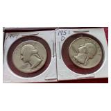 (8) 90% Silver Washington Quarters