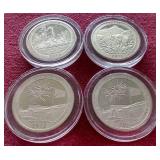(4) Silver Proof America the Beautiful Quarters
