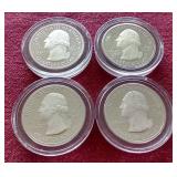 (4) Silver Proof America the Beautiful Quarters