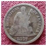 1877-CC Liberty Seated Dime