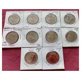 (10) Kennedy Half Dollars