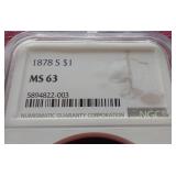 1878-S Morgan Dollar - NGC MS63