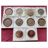 (10) Kennedy Half Dollars - Includes Proof & Uncirculated