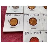 (10) 1970s & 80s Pennies - Mostly Proofs