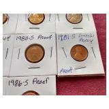 (10) 1970s & 80s Pennies - Mostly Proofs