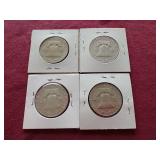 (4) Franklin Half Dollars