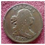 1808 Draped Bust Half Cent - WOW!