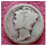 1921 Mercury Dime - Key Date!