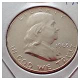 (2) 1963 Proof Franklin Half Dollars