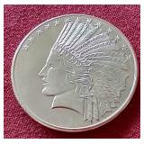 Indian Gold Style 1 oz Silver Round