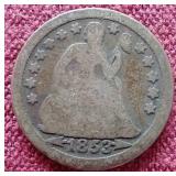 1853 Liberty Seated Dime - Arrows at Dates