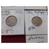 (7) Buffalo Nickels
