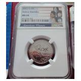 Nice Variety Lot - Medals, Copper Round & Graded Quarter