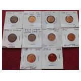 (10) Pennies - Including Uncirculated & Proof
