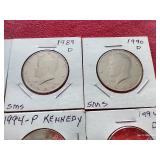 (10) Kennedy Half Dollars