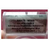 2021 1 oz American Silver Eagle - ANACS MS69