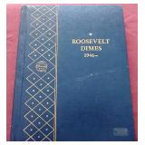 Whitman Roosevelt Dime Album With (48) Silver!