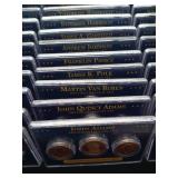 Gorgeous Presidential Dollar Collection in Wood Display Case