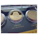 Gorgeous Presidential Dollar Collection in Wood Display Case