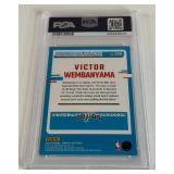 Victor Vembanyama PSA 8 NM-MT RC 2023 Donruss Holo Green Laser Rated Rookie #220 Basketball Card