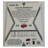 Justin Morneau Game-Used Relic 2009 Upper Deck X #UDXM-MO Minnesota Twins Baseball Card