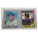 Tom Seaver 2- Card Vintage Baseball Lot 1970 and 1975 Topps