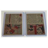 1957 Topps Football 2 Card Vintage Lot - John Johnson and Bob St. Clair