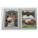 Willie Stargell 2 Card Lot 1972 and 1976 Vintage Baseball Cards