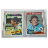George Brett 2 Card Lot 1980 and 1981 Topps Vintage Baseball Cards