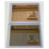 1960 Topps 2 Card Vintage Lot - Schoendienst and Sievers