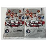 2021 Topps Chrome Update Baseball 2 Pack Lot