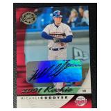2001 Donruss Michael Cuddyer Minnesota Twins Rookie Auto MLB Baseball Card 0014/1875 No. 142