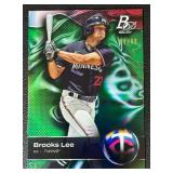 2023 Topps Platinum Brooks Lee Minnesota Twins Green 89/99 MLB Baseball Card No. TOP-72