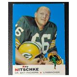 Ray Nitschke 1969 Topps Green Bay Packers NFL Football Card No. 55
