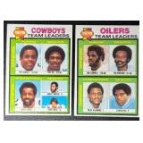 2-Card 1979 '1978 Team Leaders' NFL Vintage Football Card Lot