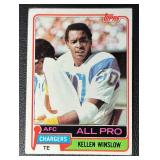 Kellen Winslow RC 1981 Topps NFL San Diego Chargers Vintage Rookie Football Card No. 150