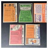 5-Card Vintage Star QB NFL Football Card Lot (Unitas, Dawson, Griese)