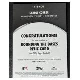 Carlos Correa 2024 Topps Chrome Game-Used Relic Minnesota Twins Baseball Card No. TCA-CCO
