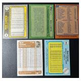 Rod Carew 5 Card Vintage Baseball Lot