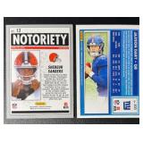 Jaxon Dart and Shedeur Sanders 2 Card Rookie Football Lot