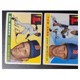 1955 Topps 2 Card Vintage Baseball Lot