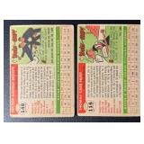 1955 Topps 2 Card Vintage Baseball Lot